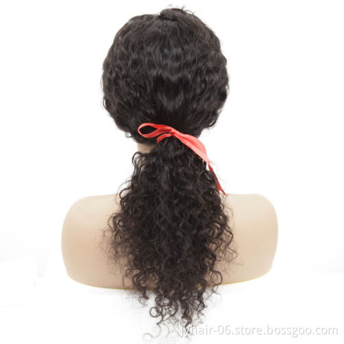 Eli Full Lace Wigs Water Wave 100% Brazilian Virgin Human Hair For Black Women